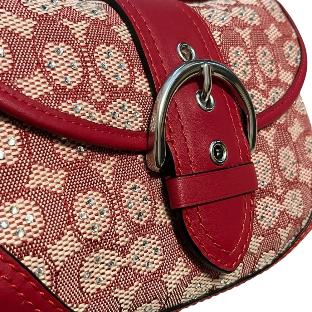Coach Ruby Red Soho Flap Bag - Picture 8 of 11